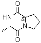 (3S,8aS)-六氢-3-甲基吡咯并[1,2-a]吡嗪-1,4-二酮分子结构 (CAS 36357-32-1)