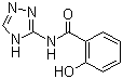 structure of CAS# 36411-52-6, 2-Hydroxy-N-1H-1,2,4-triazol-3-ylbenzamide;3-(N-Salicyloyl)amino-1,2,4-triazole; 3-(Salicyloylamino)-1,2,4-triazole; 3-Salicylamido-1H-1,2,4-triazole; Salicyloylaminotriazole