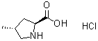 结构式 CAS# 365280-18-8, (4R)-4-甲基-L-脯氨酸盐酸盐