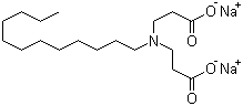 结构式 CAS# 3655-00-3, 月桂亚氨基二丙酸二钠; N-十二烷基亚氨基二丙酸二钠; N-(2-羧乙基)-N-十二烷基-beta-丙氨酸二钠盐