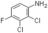 structure of CAS# 36556-52-2, 2,3-Dichloro-4-fluoroaniline;2,3-Dichloro-4-fluorobenzenamine