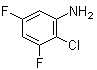 结构式 CAS# 36556-60-2, 3,5-二氟-2-氯苯胺