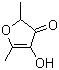结构式 CAS# 3658-77-3, 4-羟基-2,5-二甲基-3(2H)呋喃酮