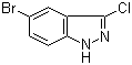 结构式 CAS# 36760-19-7, 5-溴-3-氯吲唑