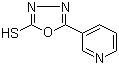 结构式 CAS# 3690-46-8, 5-(3-吡啶基)-1,3,4-噁二唑-2-硫醇