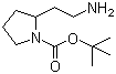 结构式 CAS# 370069-29-7, 2-(氨基乙基)-1-N-Boc-吡咯烷; 2-(氨基乙基)吡咯烷-1-甲酸叔丁酯