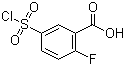 structure of CAS# 37098-75-2, 5-(Chlorosulfonyl)-2-fluorobenzoic acid;2-Fluoro-5-(chlorosulfonyl)benzoic acid