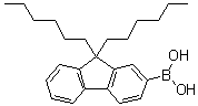 structure of CAS# 371193-08-7, 9,9-Dihexyl-9H-fluorene-2-boronic acid