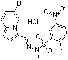 structure of CAS# 372196-77-5, PIK-75;2-Methyl-5-nitrobenzenesulfonic acid [(6-bromoimidazo[1,2-a]pyridin-3-yl)methylene]methylhydrazide hydrochloride