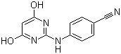 structure of CAS# 374067-80-8, 4-[(4,6-Dihydroxy-2-pyrimidinyl)amino]benzonitrile;4-[(1,4-Dihydro-6-hydroxy-4-oxo-2-pyrimidinyl)amino]benzonitrile