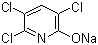 3,5,6-三氯吡啶-2-醇钠盐分子结构 (CAS 37439-34-2)