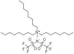 结构式 CAS# 375395-33-8, 三辛基甲基铵合二(三氟甲基磺酰基)亚胺