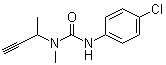 structure of CAS# 3766-60-7, Buturon;Butyron; Eptapur; H 95; H 951; HS 95; N'-(4-Chlorophenyl)-N-methyl-N-(1-methyl-2-propyn-1-yl)urea