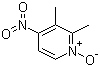 结构式 CAS# 37699-43-7, 2,3-二甲基-4-硝基吡啶-N-氧化物