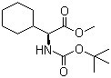 结构式 CAS# 37736-82-6, (S)-2-叔丁氧羰基氨基-3-环己基丙酸