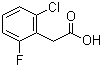 structure of CAS# 37777-76-7, 2-Chloro-6-fluorophenylacetic acid