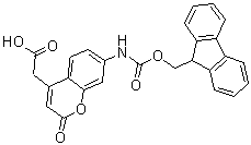 7-[[芴甲氧羰基]氨基]-2-氧代-2H-1-苯并吡喃-4-乙酸分子结构 (CAS 378247-75-7)