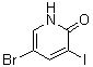structure of CAS# 381233-75-6, 5-Bromo-3-iodo-2(1H)-pyridinone;5-Bromo-2-hydroxy-3-iodopyridine; 5-Bromo-3-iodo-1,2-dihydropyridin-2-one; 5-Bromo-3-iodopyridin-2(1H)-one; 5-Bromo-3-iodopyridin-2-ol