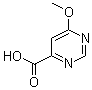 structure of CAS# 38214-45-8, 6-Methoxy-4-pyrimidinecarboxylic acid