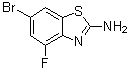 structure of CAS# 383131-45-1, 6-Bromo-4-fluoro-2-benzothiazolamine;2-Amino-6-bromo-4-fluorobenzothiazole; 6-Bromo-4-fluorobenzo[d]thiazol-2-amine