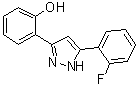 结构式 CAS# 38376-29-3, 2-[5-(2-氟苯基)-1H-吡唑-3-基]苯酚