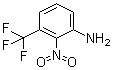 结构式 CAS# 386-71-0, 2-硝基-3-(三氟甲基)苯胺