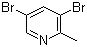 structure of CAS# 38749-87-0, 3,5-Dibromo-2-methylpyridine