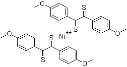 Bis[4,4'-dimethoxy-alpha,alpha'-stilbenedithiolato(2-)]nickel  molecular structure (CAS 38951-97-2)