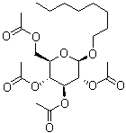 结构式 CAS# 38954-67-5, 辛基-2,3,4,6-四-O-乙酰基-beta-D-吡喃葡萄糖苷