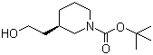 structure of CAS# 389889-62-7, (R)-1-N-Boc-3-(2-hydroxyethyl)piperidine;(R)-tert-Butyl 3-(2-hydroxyethyl)piperidine-1-carboxylate; (R)-3-(2-Hydroxyethyl)piperidine-1-carboxylic acid tert-butyl ester