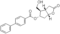 structure of CAS# 39265-57-1, (+)-Corey lactone 5-(4-phenylbenzoate);(+)-Corey lactone 4-phenylbenzoate alcohol; (3aS,4R,5S,6aR)-Hexahydro-4-hydroxymethyl-5-(4-phenylbenzyloxy)cyclopenta[b]furan-2-one