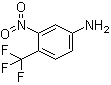 结构式 CAS# 393-80-6, 3-硝基-4-(三氟甲基)苯胺