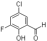 结构式 CAS# 394-96-7, 5-氯-3-氟-2-羟基苯甲醛