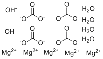 Magnesium carbonate hydroxide molecular structure (CAS 39409-82-0)