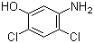 2,4-Dichloro-5-hydroxyaniline molecular structure (CAS 39489-79-7)