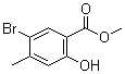 structure of CAS# 39503-57-6, Methyl 5-bromo-2-hydroxy-4-methylbenzoate;5-Bromo-2-hydroxy-4-methylbenzoic acid methyl ester