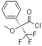 structure of CAS# 39637-99-5, (R)-alpha-Methoxy-alpha-(trifluoromethyl)phenylacetyl chloride;Mosher's reagent; (R)-MTPA chloride