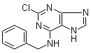 结构式 CAS# 39639-47-9, 6-苄基氨基-2-氯嘌呤