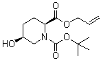 顺式-5-羟基-1,2-哌啶二羧酸 1-叔丁基 2-烯丙基酯分子结构 (CAS 396731-09-2)