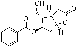 structure of CAS# 39746-00-4, (-)-Corey lactone benzoate;(3aR,4S,5R,6aS)-(-)-5-(Benzoyloxy)-hexahydro-4(-hydroxymethyl)-2H-cyclopenta[b]furan-2-one