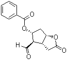 结构式 CAS# 39746-01-5, [3aR(3aa,4a,5b,6aa)]-(-)-5-(苯甲酰氧基)六氢-2-氧代-2H-环戊并[b]呋喃-4-甲醛
