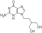 structure of CAS# 39809-25-1, Penciclovir;2-Amino-9-[4-hydroxy-3-(hydroxymethyl)butyl]-3,9-dihydropurin-6-one