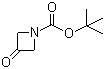 structure of CAS# 398489-26-4, 1-Boc-3-azetidinone;3-Oxo-azetidine-1-carboxylic acid tert-butyl ester; tert-Butyl 3-oxoazetidine-1-carboxylate