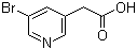 结构式 CAS# 39891-12-8, 5-溴-3-吡啶乙酸