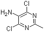 2-甲基-4,6-二氯-5-氨基嘧啶分子结构 (CAS 39906-04-2)
