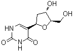 结构式 CAS# 39967-60-7, 脱氧假尿苷