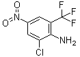 structure of CAS# 400-67-9, 2-Chloro-4-nitro-6-(trifluoromethyl)benzenamine;2-Chloro-4-nitro-6-trifluoromethylaniline; 2-Chloro-4-nitro-6-trifluoromethylphenylamine