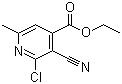 2-氯-3-氰基-6-甲基异烟酸乙酯分子结构 (CAS 40108-12-1)