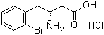 结构式 CAS# 401915-60-4, (R)-3-氨基-4-(2-溴苯基)丁酸盐酸盐