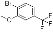 structure of CAS# 402-07-3, 2-Bromo-5-trifluoromethylanisole;1-Bromo-2-methoxy-4-(trifluoromethyl)benzene